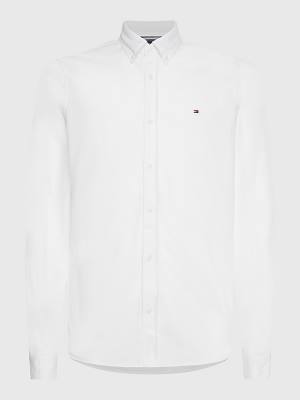 Tommy Hilfiger 1985 Essential Slim Fit Overhemd Heren Wit | TH056ATW