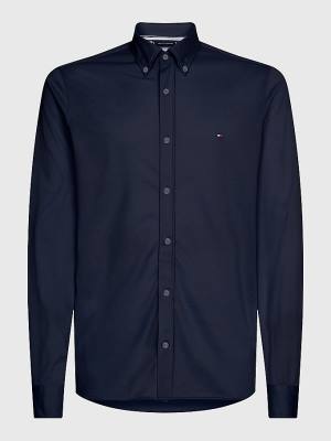 Tommy Hilfiger 1985 Essential Slim Fit Overhemd Heren Blauw | TH397JXW