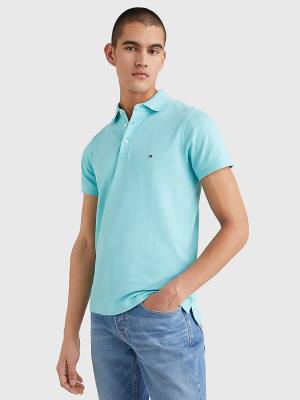 Tommy Hilfiger 1985 Essential Slim Fit Poloshirt Heren Blauw | TH257PNG