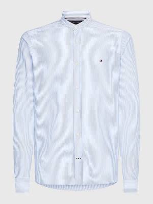 Tommy Hilfiger 1985 Essential Stripe Slim Fit Overhemd Heren Blauw | TH281AWF