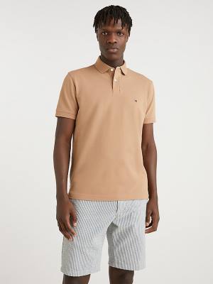 Tommy Hilfiger 1985 Essential TH Flex Poloshirt Heren Bruin | TH034DMB