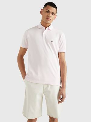 Tommy Hilfiger 1985 Essential TH Flex Poloshirt Heren Roze | TH418VMJ