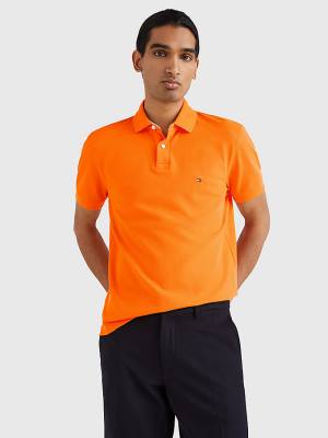 Tommy Hilfiger 1985 Essential TH Flex Poloshirt Heren Oranje | TH812CNA