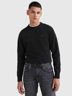 Tommy Hilfiger 1985 Essential TH Flex Sweatshirt Truien Heren Zwart | TH193OFL