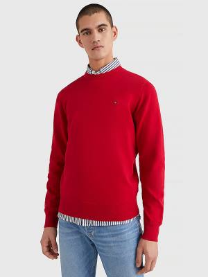 Tommy Hilfiger 1985 Essential TH Flex Sweatshirt Truien Heren Rood | TH196HTZ