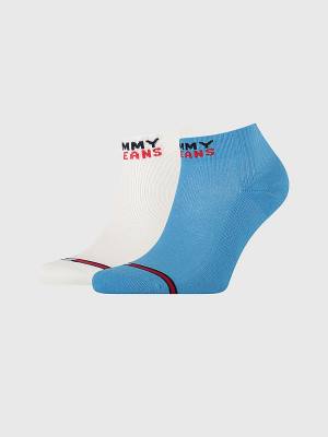 Tommy Hilfiger 2-Pack Ankle Sokken Heren Blauw | TH537TXI