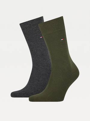 Tommy Hilfiger 2-Pack Klassieke Sokken Heren Groen | TH536YUT