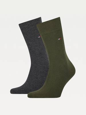 Tommy Hilfiger 2-Pack Klassieke Sokken Heren Groen | TH568UEC