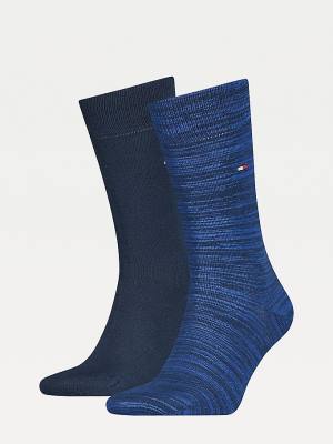 Tommy Hilfiger 2-Pack Klassieke Sokken Heren Blauw | TH941YUN