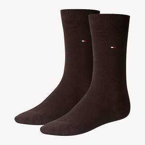 Tommy Hilfiger 2-Pack Klassieke Sokken Heren Bruin | TH954IAH