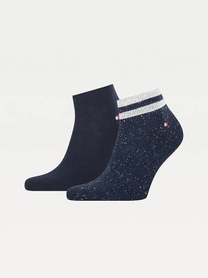 Tommy Hilfiger 2-Pack Neppy Ankle-Length Sokken Heren Blauw | TH491PHN