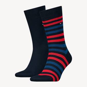 Tommy Hilfiger 2-Pack Stripe Sokken Heren Rood | TH269TZB