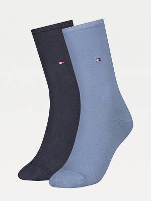 Tommy Hilfiger 2-Pack Vrijetijds Sokken Dames Blauw | TH831UTR