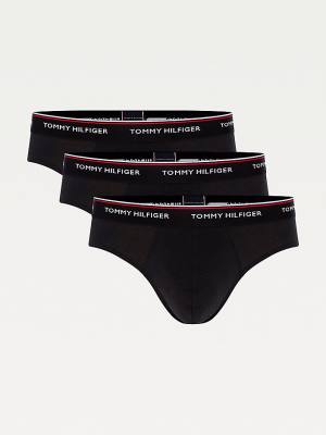 Tommy Hilfiger 3-Pack Katoenen Briefs Ondergoed Heren Zwart | TH527VAC