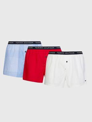 Tommy Hilfiger 3-Pack Logo Waistband Button Fly Boxers Ondergoed Heren Groen | TH350NKO