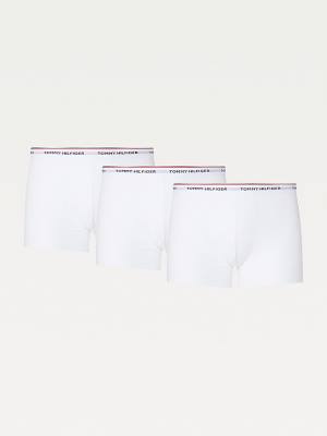 Tommy Hilfiger 3-Pack Premium Logo Waistband Trunks Ondergoed Heren Wit | TH584XOI