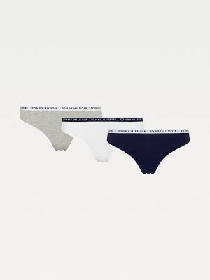 Tommy Hilfiger 3-Pack Recycled Katoenen Thongs Ondergoed Dames Bruin | TH164GLX