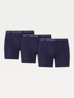 Tommy Hilfiger 3-Pack Stretch Katoenen Boxer Shorts Ondergoed Heren Blauw | TH853DVW