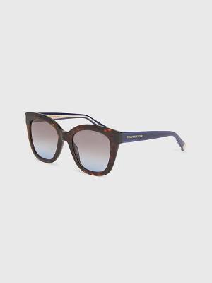 Tommy Hilfiger Acetate Cat-Eye Zonnebril Dames Bruin | TH935NUM