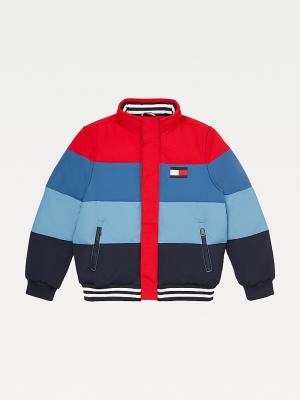 Tommy Hilfiger Adaptive Colour-Blocked Quilted Regatta Jassen Jongens Blauw | TH453MIK