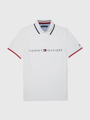 Tommy Hilfiger Adaptive Contrast Poloshirt Heren Wit | TH329PVL