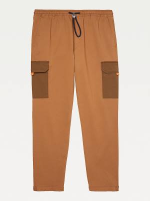 Tommy Hilfiger Adaptive Elasticated Cargo Joggers Broek Heren Bruin | TH047VOP