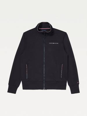 Tommy Hilfiger Adaptive Essential Tech Track Sweatshirts Heren Zwart | TH207JEP