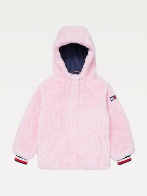 Tommy Hilfiger Adaptive Faux Fur Met Capuchon Jassen Meisjes Roze | TH684QED