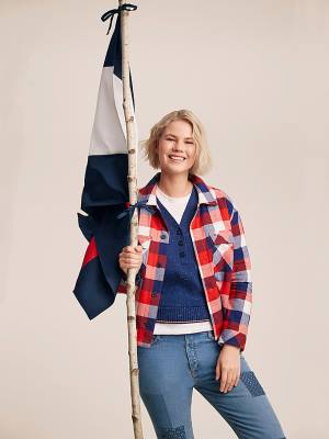 Tommy Hilfiger Adaptive Multicolour Plaid Shacket Overhemd Dames Multi | TH742EGV