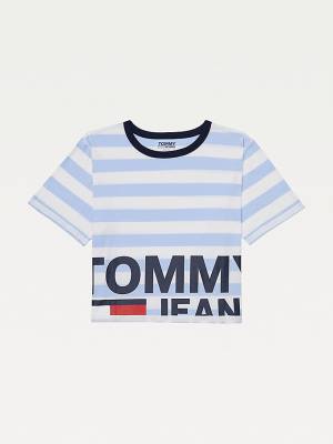 Tommy Hilfiger Adaptive Organic Katoenen T-shirts Dames Blauw | TH709CUG