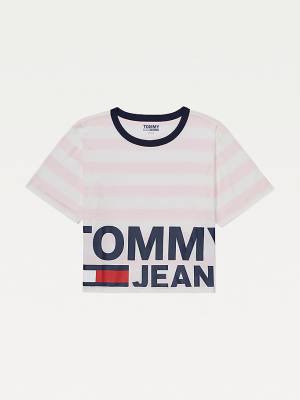 Tommy Hilfiger Adaptive Organic Katoenen T-shirts Dames Roze | TH857NUD