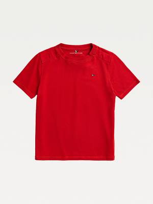 Tommy Hilfiger Adaptive Pure Katoenen T-shirts Jongens Rood | TH856RXM