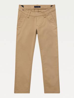 Tommy Hilfiger Adaptive Seated Fit Stretch Chinos Broek Jongens Khaki | TH143JHN