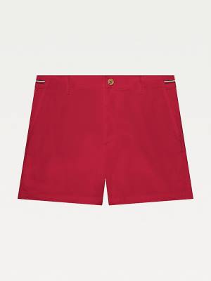 Tommy Hilfiger Adaptive Signature Trim Korte Broek Dames Rood | TH214IGX