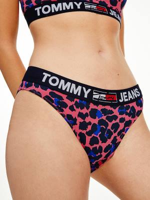 Tommy Hilfiger All-Over Logo Print Briefs Ondergoed Dames Roze | TH142CHB