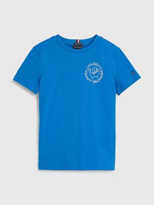 Tommy Hilfiger Aloha Logo T-shirts Jongens Blauw | TH176RPY