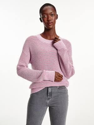 Tommy Hilfiger Alpaca Wool Relaxed Fit Jumper Truien Dames Roze | TH698BQG