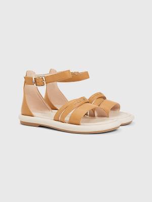 Tommy Hilfiger Ankle Riemen Logo Sandalen Meisjes Bruin | TH540YLW