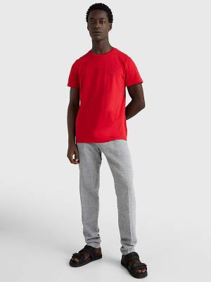 Tommy Hilfiger Back Logo T-shirts Heren Rood | TH064MXB