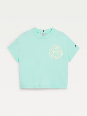 Tommy Hilfiger Back Print Recycled T-shirts Meisjes Groen | TH031DPM