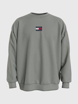 Tommy Hilfiger Badge Crew Neck Sweatshirts Heren Grijs | TH019XMY