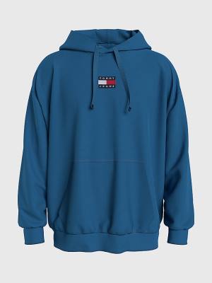 Tommy Hilfiger Badge Organic Katoenen Hoodie Heren Blauw | TH213UWQ