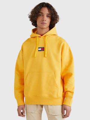 Tommy Hilfiger Badge Organic Katoenen Hoodie Heren Geel | TH250BFH