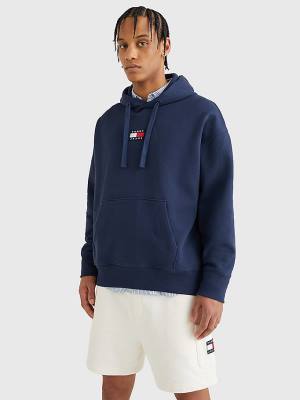 Tommy Hilfiger Badge Organic Katoenen Hoodie Heren Blauw | TH267ULG