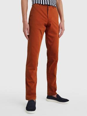 Tommy Hilfiger Bleecker Satin Slim Fit Chinos Broek Heren Rood | TH902SME