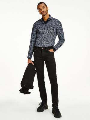 Tommy Hilfiger Bleecker Slim Black Jeans Heren Denim | TH019NTJ