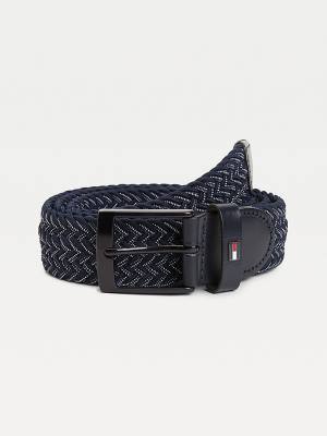 Tommy Hilfiger Braided Webbing Riemen Heren Blauw | TH528DXS