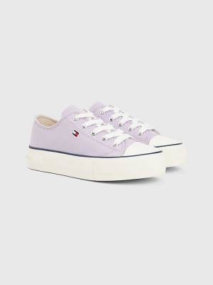 Tommy Hilfiger Canvas Chunky Low-Top Sneakers Meisjes Paars | TH584JSC