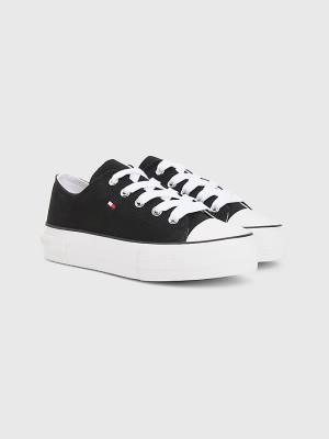 Tommy Hilfiger Canvas Chunky Low-Top Sneakers Meisjes Zwart | TH798FHM