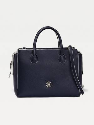 Tommy Hilfiger Charming Tommy Satchel Tassen Dames Blauw | TH435EZU